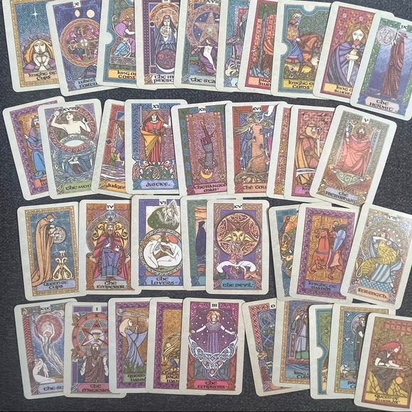 •1990 The Celtic Tarot by Courtney Davis Box Set Aquarian Press• - Picture 10 of 12